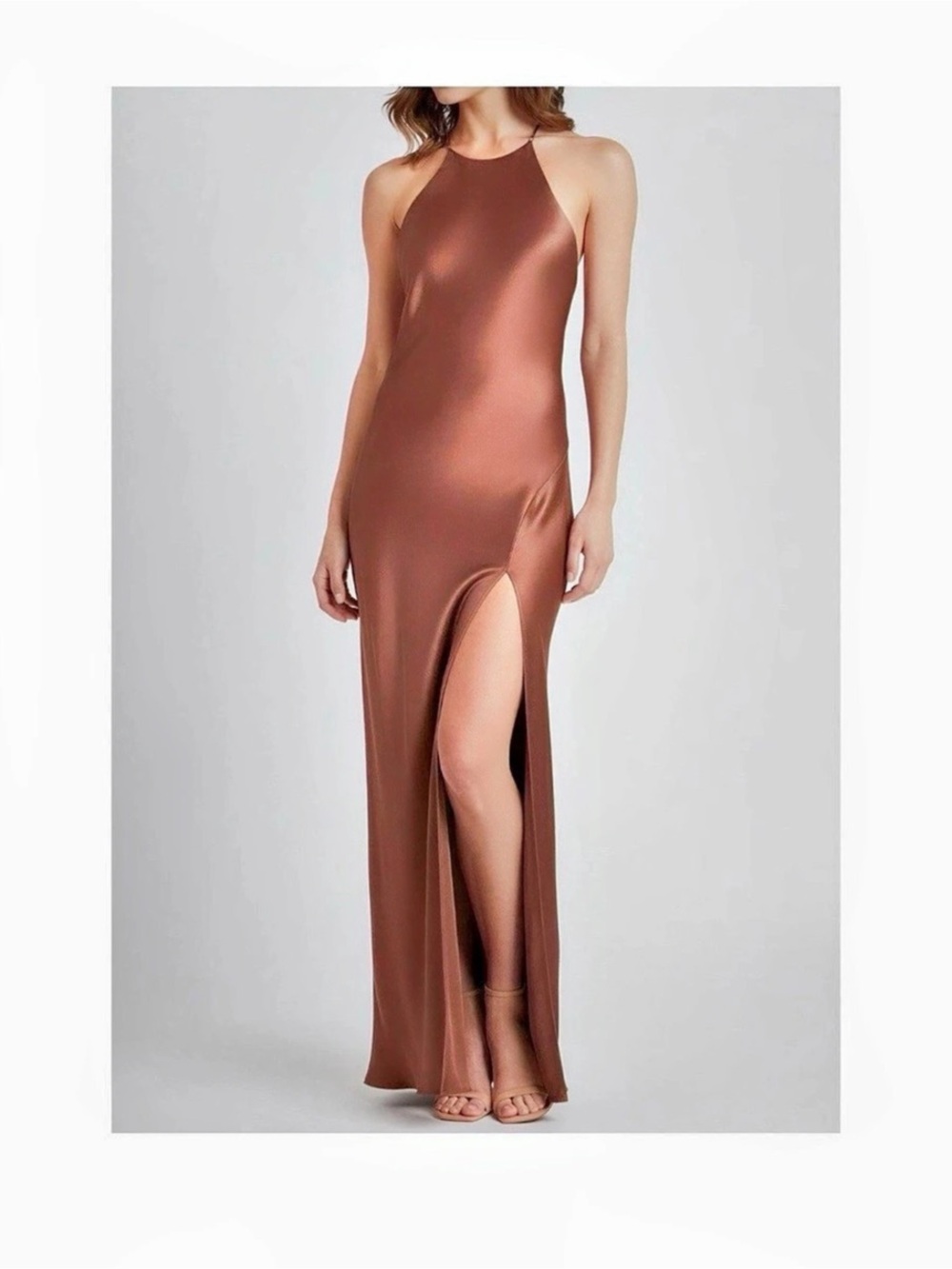 BEC + BRIDGE Amaya Maxi Dress Maxi Slip Dress in Brown Size 8 NWT